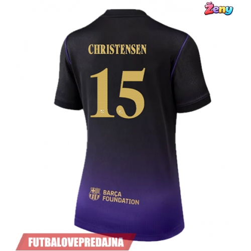 Lacne Ženy Futbalové dres Barcelona Andreas Christensen #15 2026-27 Krátky Rukáv - Preč